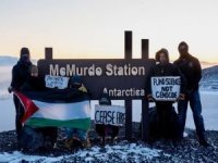 Filistin'e destek gösterileri Antartika'ya da ulaştı