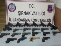 Şırnak'ta çok sayıda tabanca ve mühimmat ele geçirildi