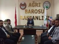 HÜDA PAR'dan Ağrı Baro Başkanlığına seçilen Aydın'a ziyaret
