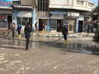 Tel Abyad şehir merkezinde temizlik çalışmaları başladı