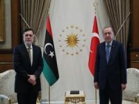 Cumhurbaşkanı Erdoğan, Libya Başkanlık Konseyi Başkanı Serrac’ı kabul etti
