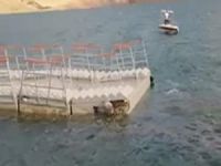 Hasankeyf’te milyonlarca liraya mal olan yüzer liman koptu