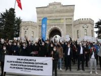 Kâbe'ye hakaret eden Boğaziçililer İstanbul'da protesto edildi