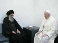 Katolik Hristiyanların lideri Papa Ayetullah Sistani ile görüştü