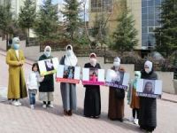 ​Doğu Türkistanlı anneler evlatları için başlattıkları yürüyüş kapsamında Ankara'ya ulaştı