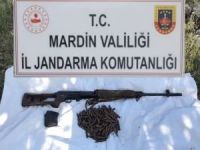 Mardin’de PKK operasyonunda keskin nişancı tüfeği ve mühimmat ele geçirildi