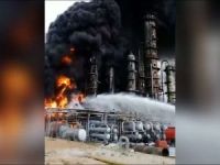 Humus'ta petrol rafinerisinde yangın çıktı