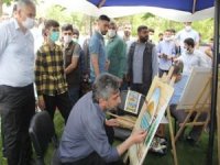 Diyarbakırlı ressamların çizdiği resimler Filistin’e destek için satıldı