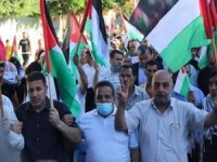 Yahudi yerleşimcilerin "Bayrak Yürüyüşü"ne Filistinlilerden tepki