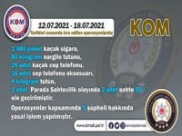 Şırnak'ta kaçakçılık ve asayiş operasyonları
