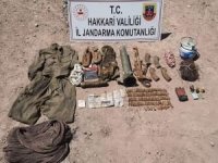 Hakkari'de PKK'ya ait mühimmat ele geçirildi