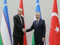 Cumhurbaşkanı Erdoğan, Özbekistan Cumhurbaşkanı Mirziyoyev ile ortak açıklama yaptı