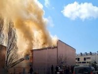 Başakşehir'de sanayi sitesinde yangın