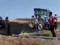 Diyarbakır'da 40 dönümlük buğday tarlası küle döndü