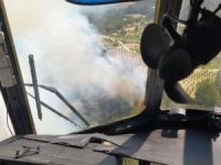 Manisa'da orman yangını: 5 uçak, 8 helikopter görev yapıyor