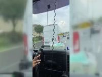 Ambulansa yol vermeyen sürücü tepki çekti