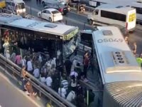 İstanbul'da metrobüsler kaza yaptı