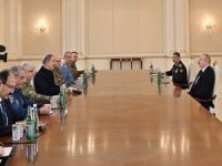 Azerbaycan Cumhurbaşkanı Aliyev, Milli Savunma Bakanı Akar'ı kabul etti