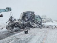 Kanada'da kar fırtınası nedeniyle 60 araç birbirine girdi