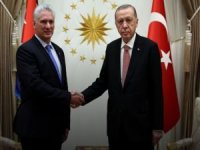 Cumhurbaşkanı Erdoğan, Küba Devlet Başkanı Bermudez ile görüştü