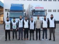 Suriyeli depremzedeler için Diyarbakır'dan yardım tırları yola çıktı