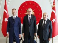Cumhurbaşkanı Erdoğan, FIFA ve UEFA başkanlarını kabul etti