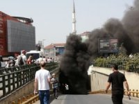 İstanbul'da seyir halindeki İETT otobüsünde yangın