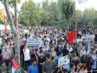 Diyarbakır'da halk Filistin direnişine destek için bir araya geldi