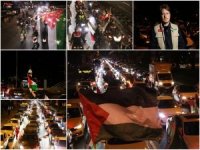 İstanbul'da Filistin'e destek için araç konvoyu yapıldı