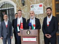 ​HÜDA PAR Genel Başkanı Yapıcıoğlu'ndan Filistin Büyükelçiliğine ziyaret