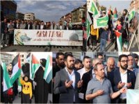 ​​​​​​​Ankara’da Filistin’e destek açıklamasında siyonistlere lanet yağdı